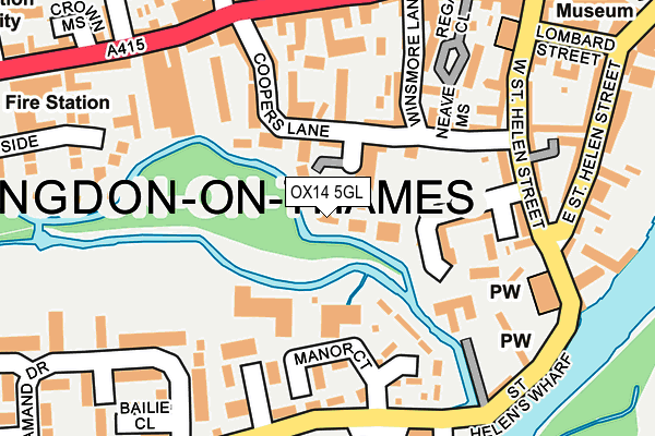 OX14 5GL map - OS OpenMap – Local (Ordnance Survey)