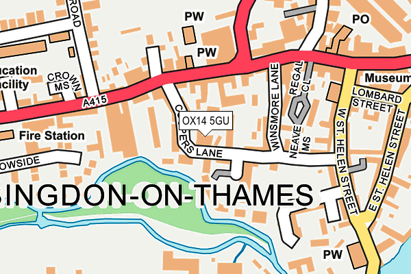 OX14 5GU map - OS OpenMap – Local (Ordnance Survey)