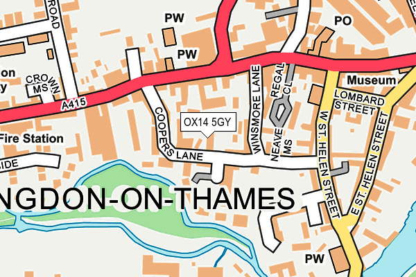 OX14 5GY map - OS OpenMap – Local (Ordnance Survey)