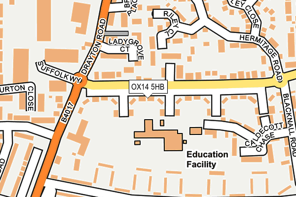 OX14 5HB map - OS OpenMap – Local (Ordnance Survey)