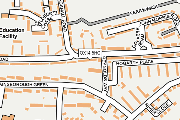 OX14 5HG map - OS OpenMap – Local (Ordnance Survey)