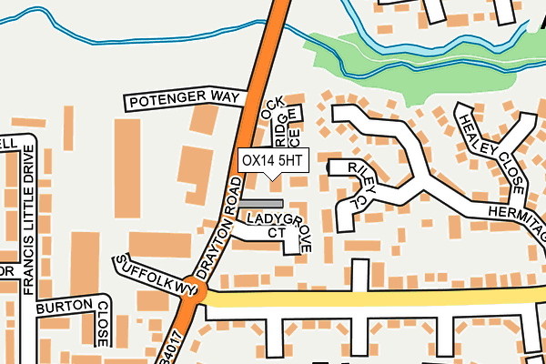 OX14 5HT map - OS OpenMap – Local (Ordnance Survey)