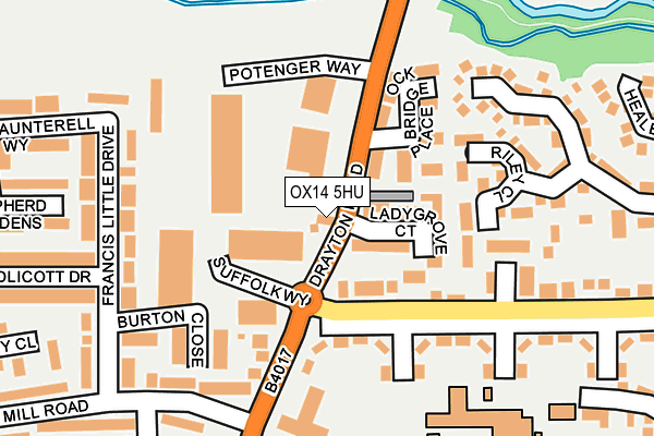 OX14 5HU map - OS OpenMap – Local (Ordnance Survey)