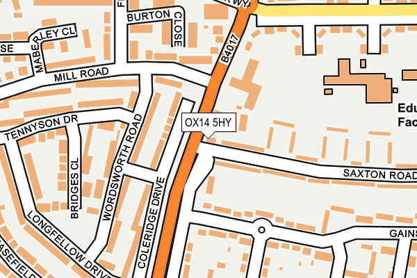 OX14 5HY map - OS OpenMap – Local (Ordnance Survey)