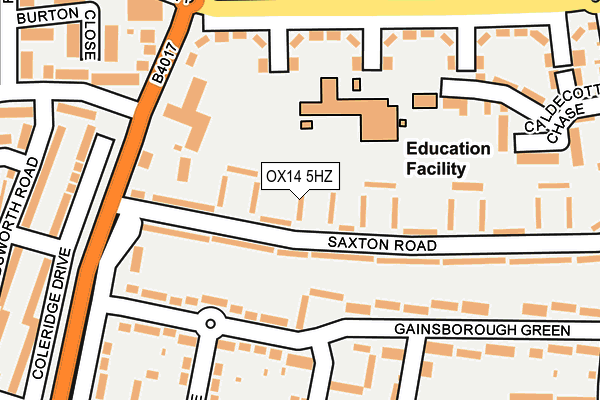 OX14 5HZ map - OS OpenMap – Local (Ordnance Survey)