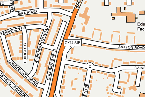 OX14 5JE map - OS OpenMap – Local (Ordnance Survey)