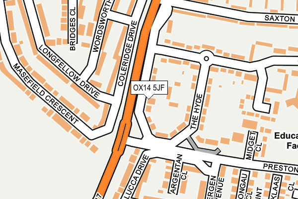 OX14 5JF map - OS OpenMap – Local (Ordnance Survey)