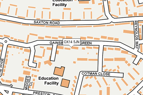 OX14 5JN map - OS OpenMap – Local (Ordnance Survey)