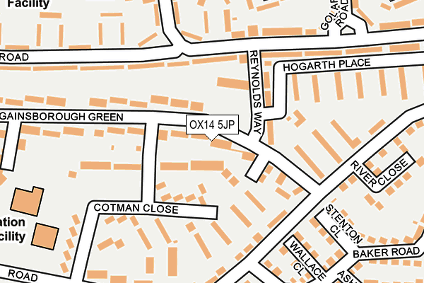 OX14 5JP map - OS OpenMap – Local (Ordnance Survey)