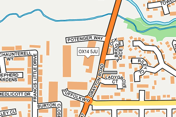 OX14 5JU map - OS OpenMap – Local (Ordnance Survey)