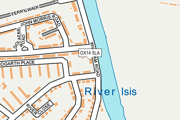 OX14 5LA map - OS OpenMap – Local (Ordnance Survey)