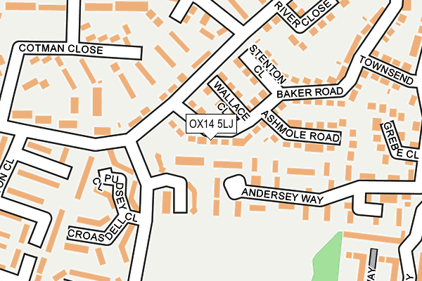 OX14 5LJ map - OS OpenMap – Local (Ordnance Survey)