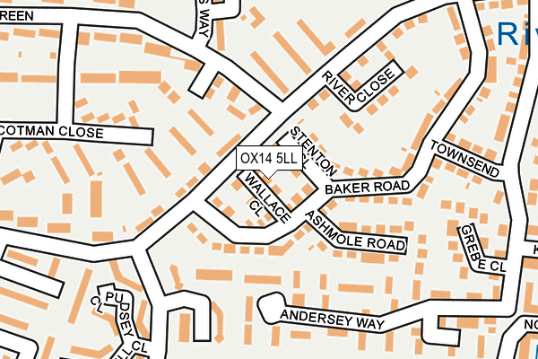 OX14 5LL map - OS OpenMap – Local (Ordnance Survey)