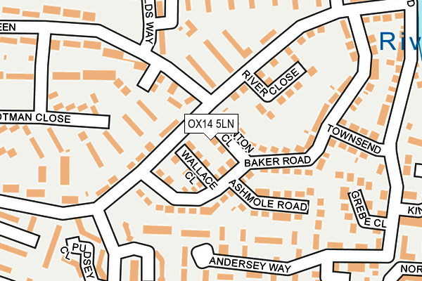OX14 5LN map - OS OpenMap – Local (Ordnance Survey)