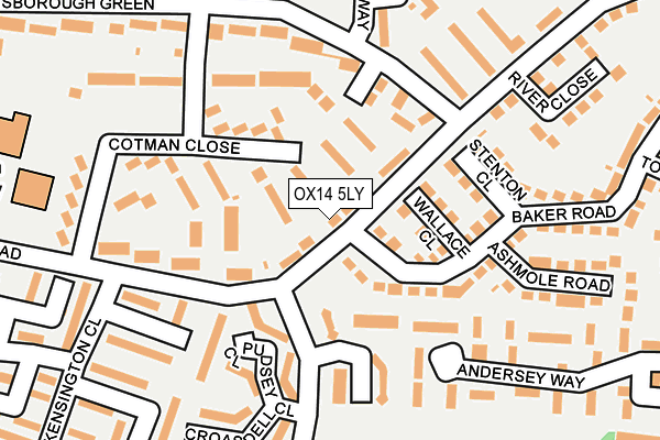 OX14 5LY map - OS OpenMap – Local (Ordnance Survey)