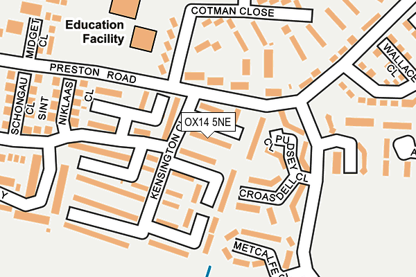 OX14 5NE map - OS OpenMap – Local (Ordnance Survey)