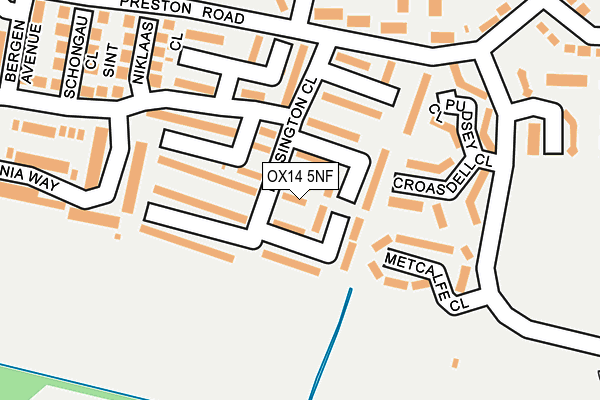 OX14 5NF map - OS OpenMap – Local (Ordnance Survey)