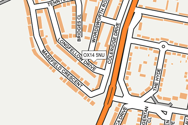 OX14 5NU map - OS OpenMap – Local (Ordnance Survey)