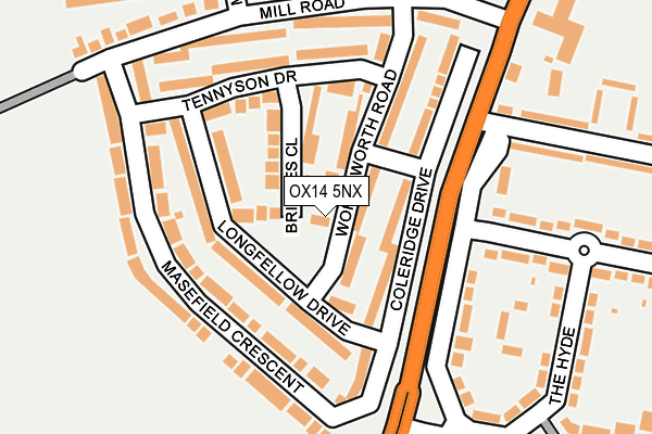 OX14 5NX map - OS OpenMap – Local (Ordnance Survey)