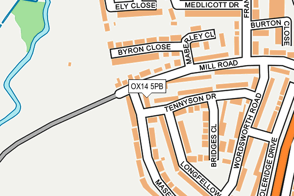 OX14 5PB map - OS OpenMap – Local (Ordnance Survey)