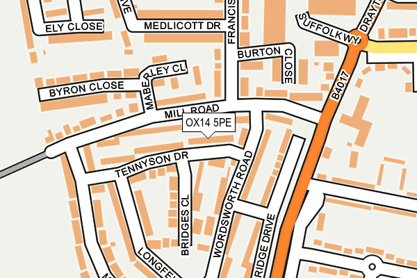 OX14 5PE map - OS OpenMap – Local (Ordnance Survey)