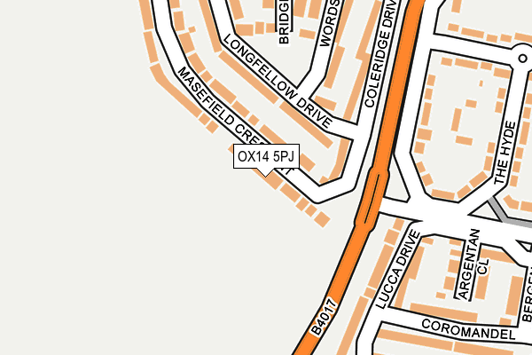 OX14 5PJ map - OS OpenMap – Local (Ordnance Survey)