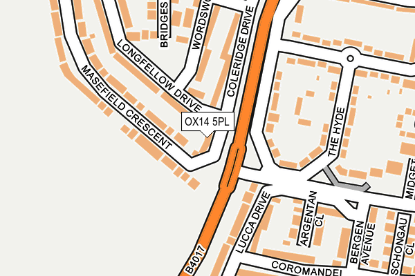 OX14 5PL map - OS OpenMap – Local (Ordnance Survey)