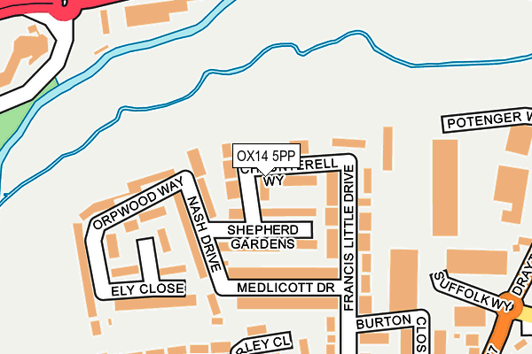 OX14 5PP map - OS OpenMap – Local (Ordnance Survey)