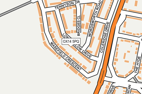 OX14 5PQ map - OS OpenMap – Local (Ordnance Survey)