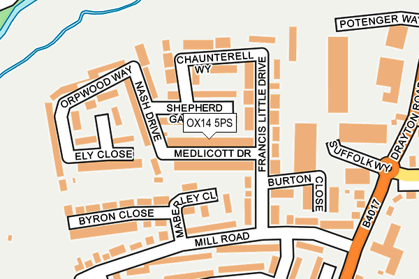 OX14 5PS map - OS OpenMap – Local (Ordnance Survey)