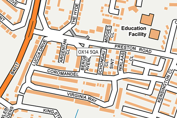 OX14 5QA map - OS OpenMap – Local (Ordnance Survey)