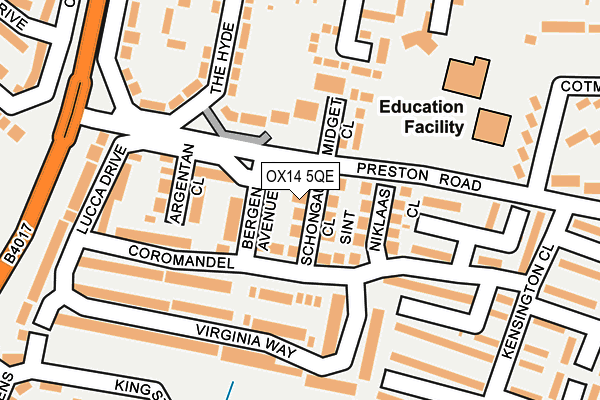 OX14 5QE map - OS OpenMap – Local (Ordnance Survey)