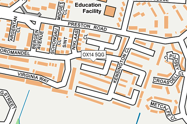 OX14 5QG map - OS OpenMap – Local (Ordnance Survey)