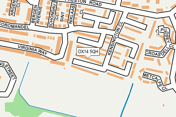OX14 5QH map - OS OpenMap – Local (Ordnance Survey)