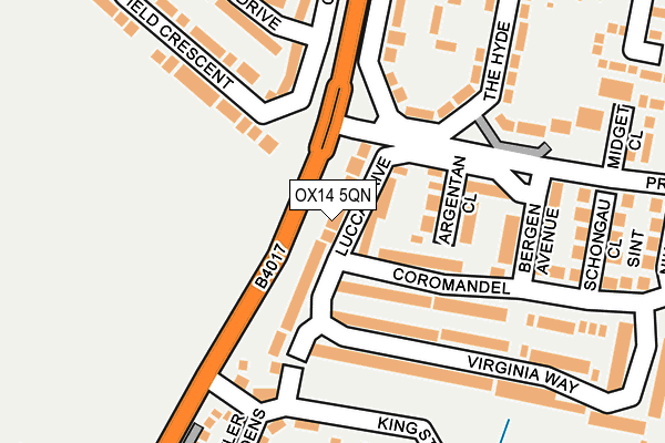 OX14 5QN map - OS OpenMap – Local (Ordnance Survey)