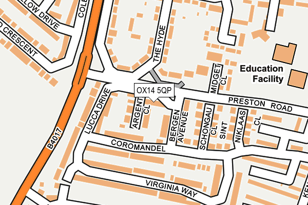 OX14 5QP map - OS OpenMap – Local (Ordnance Survey)