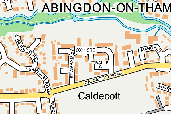 OX14 5RE map - OS OpenMap – Local (Ordnance Survey)