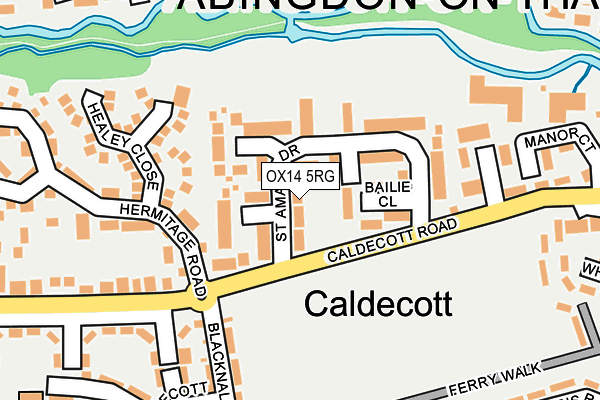 OX14 5RG map - OS OpenMap – Local (Ordnance Survey)