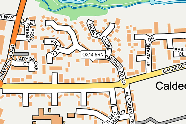 OX14 5RN map - OS OpenMap – Local (Ordnance Survey)