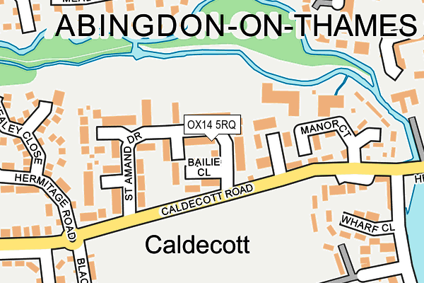 OX14 5RQ map - OS OpenMap – Local (Ordnance Survey)