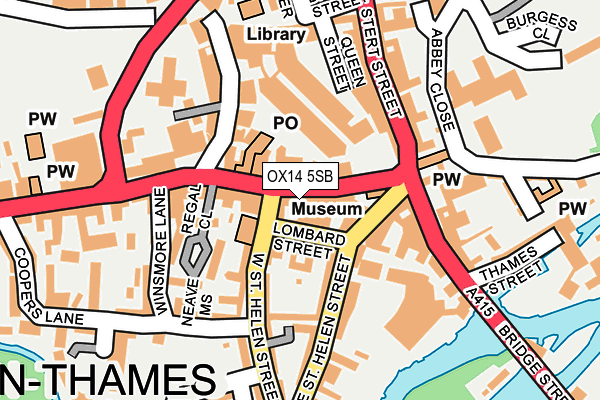 OX14 5SB map - OS OpenMap – Local (Ordnance Survey)