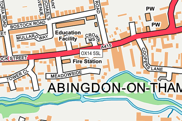 OX14 5SL map - OS OpenMap – Local (Ordnance Survey)