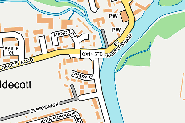 OX14 5TD map - OS OpenMap – Local (Ordnance Survey)