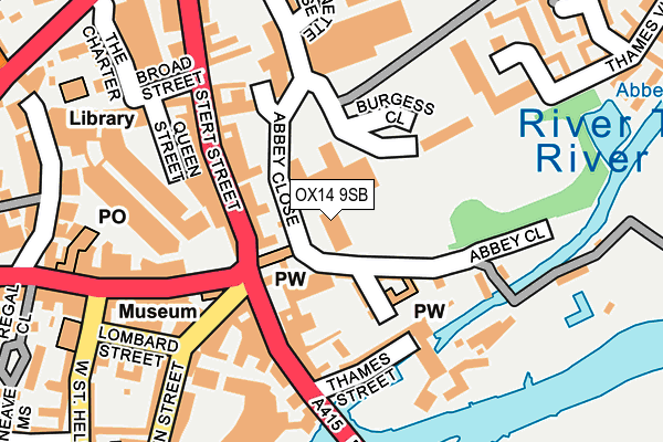 OX14 9SB map - OS OpenMap – Local (Ordnance Survey)