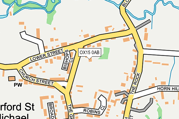 OX15 0AB map - OS OpenMap – Local (Ordnance Survey)