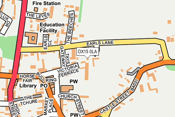 OX15 0LA map - OS OpenMap – Local (Ordnance Survey)