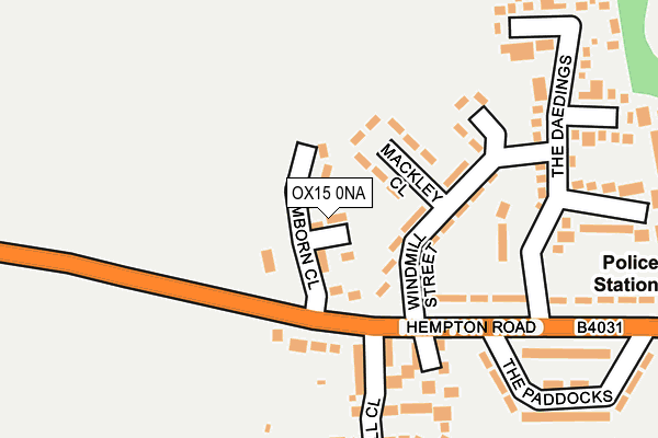 OX15 0NA map - OS OpenMap – Local (Ordnance Survey)