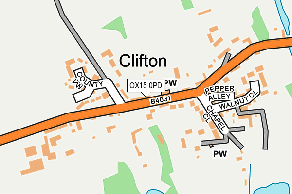 OX15 0PD map - OS OpenMap – Local (Ordnance Survey)