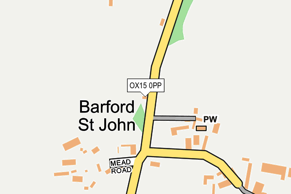 OX15 0PP map - OS OpenMap – Local (Ordnance Survey)