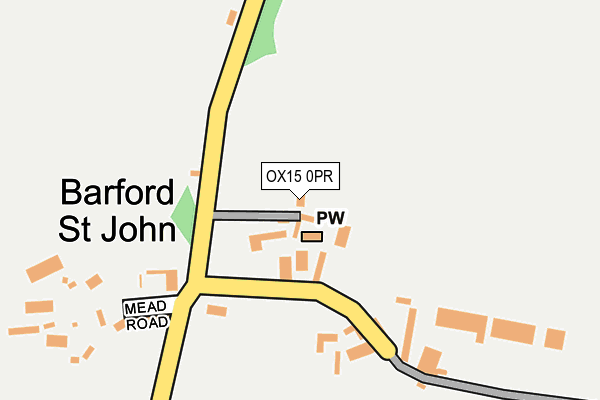 OX15 0PR map - OS OpenMap – Local (Ordnance Survey)